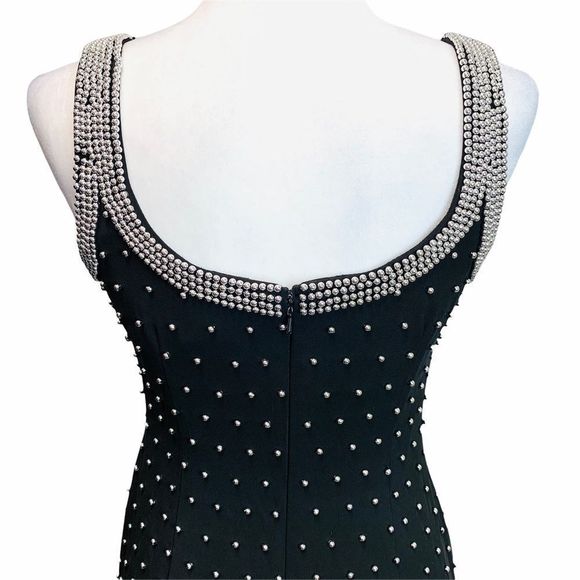 XSCAPE BY JOANNA CHEN Sleeveless Beaded Cocktail Dress 6P EUC - Picture 5 of 8